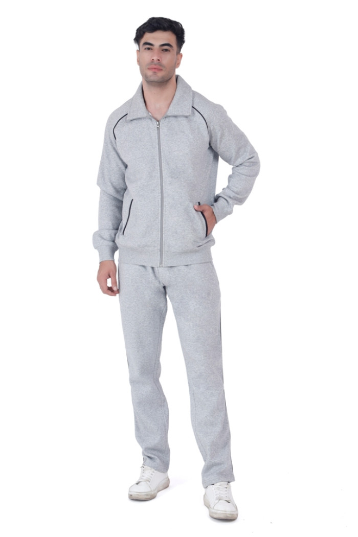 Men's Grindle Hooded Zipper Tracksuit in Grey Grindle Men's Grindle Hooded Zipper Tracksuit in Grey Grindle